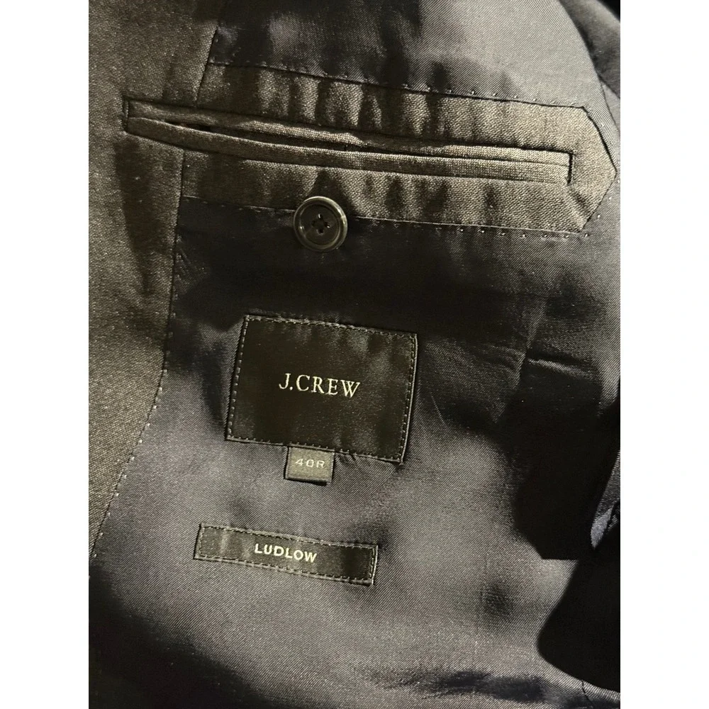 J.Crew Ludlow Loro Piana Super 120s Wool Suit Jacket Blazer Grey Mens 40R